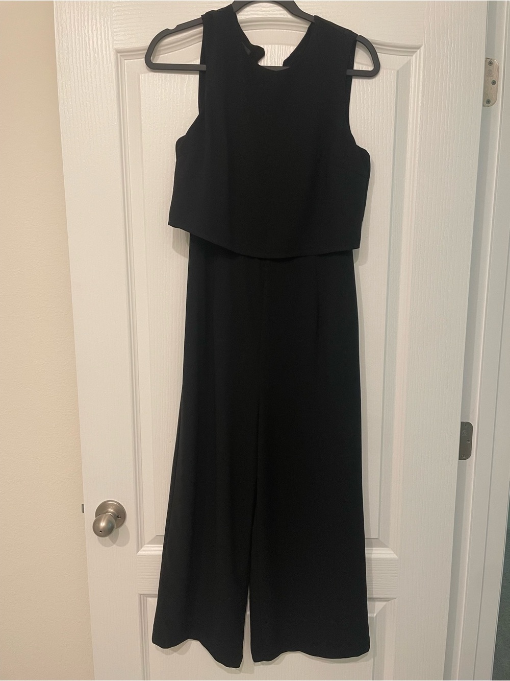 Lulu's Black Sleeveless Wide-Leg Jumpsuit with Layered Bodice